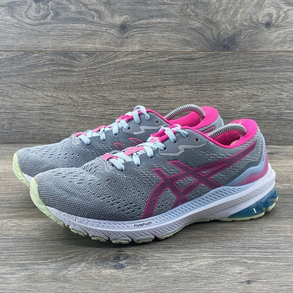 Asics Women's GT-1000 Running Shoe Size 7 Gray Pink 1012B392 - Picture 1 of 11